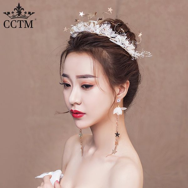 

bridal headdress 2020 new korean white mori wedding hair ornament xianmei crown suit dress headband, Silver