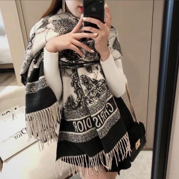 

classic designer cashmere scarf for men and women luxury winter cashmere design big letter pattern cashmere pashminas shawls scarves a944, Blue;gray