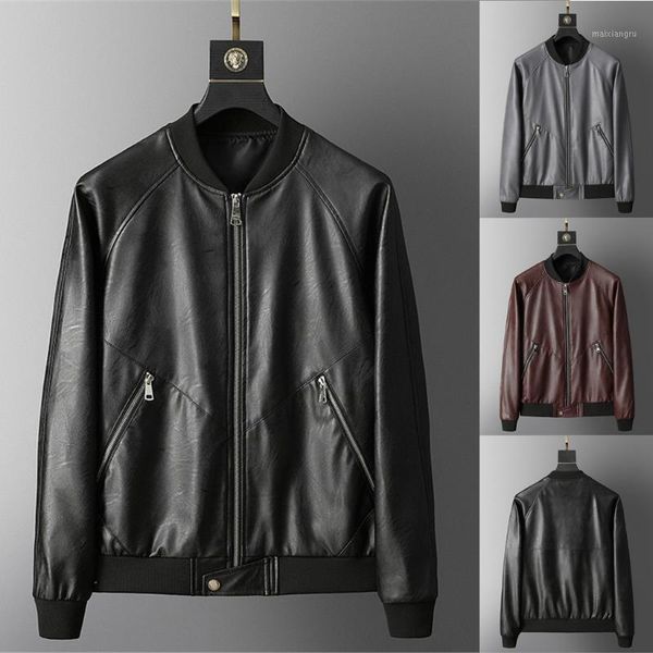 

fashion casual plus size fashion men's autumn winter new retro solid collar jacket pure long sleeved coat plus size1, Black;brown