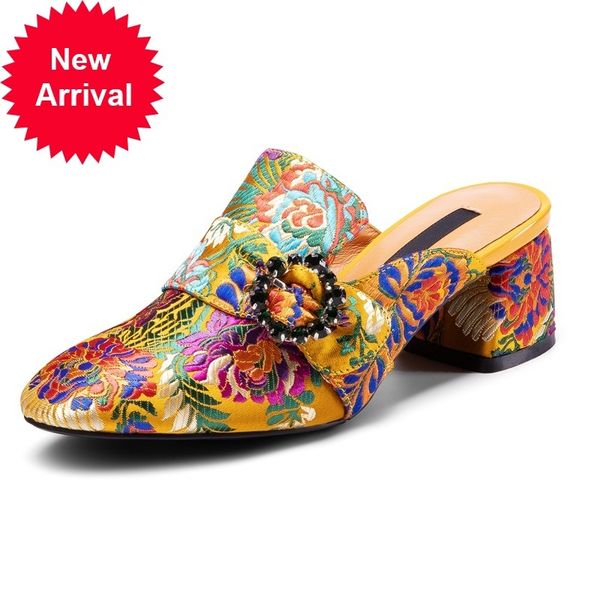 

2021 high qulaity women's new 's toe open woman retro party shoes size 34-4 nsah, Black