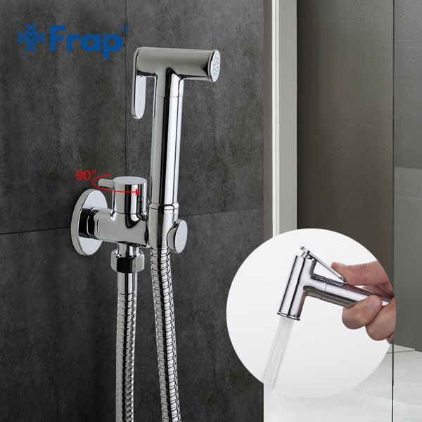 

frap1 set solid brass single cold water corner valve bidet function cylindrical hand shower tap crane 90 degree switch f7501 1011