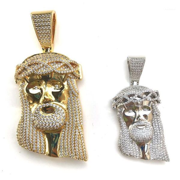 

iced out gold plating jesus pendant1, Silver