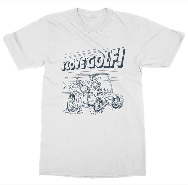 

sport 2019 new men's i love t-shirt club swing course caddy ball hole in one major ace drive par tee shirt