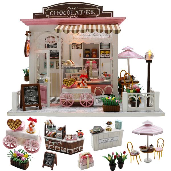 

cutebee doll house furniture miniature dollhouse diy miniature house room box theatre toys for children stickers diy dollhouse k y200704