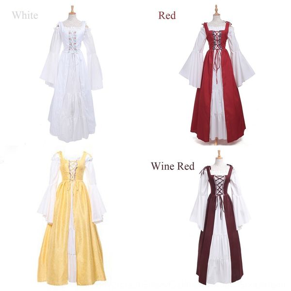 

2019 square neck waist medieval renaissance 2019 square neck binding waist binding medieval renaissance dress dress dress sanu3, Black;gray