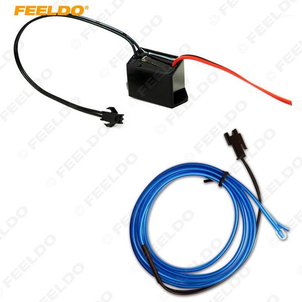 

feeldo blue 2m flexible moulding el neon glow lighting rope strip with fin for car decoration #fd-32681