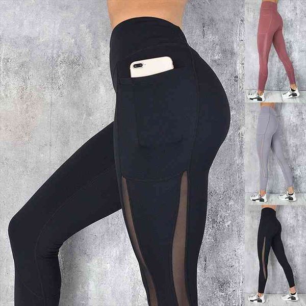 

fitness women leggings push up women high waist pocket workout leggins fashion casual elastic leggings mujer plus size, Black