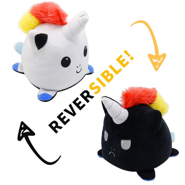 

reversible flip cat plush stuffed toy soft animal home accessories cute animal doll children gifts baby companion plush toy
