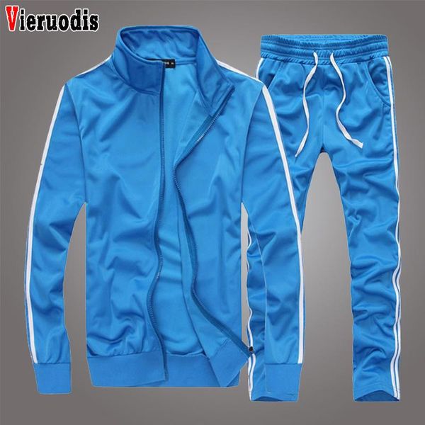 

spring autumn men fashion sportswear sets men running sports fitness tracksuit sportswear zipper hoodie+pants training suit, Gray