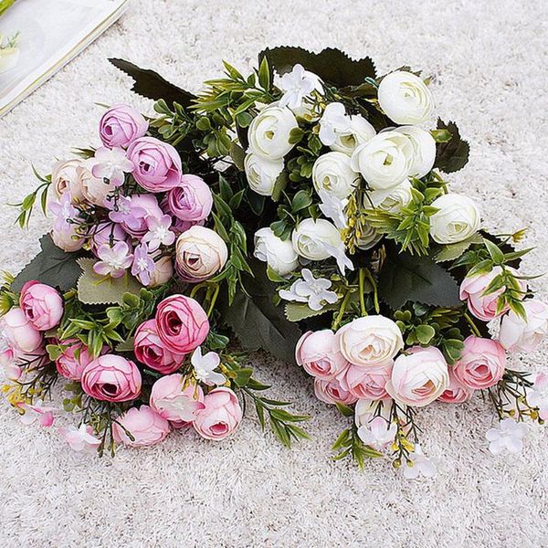 

1pc artificial rose flower buds garden diy wedding party festival craft decor