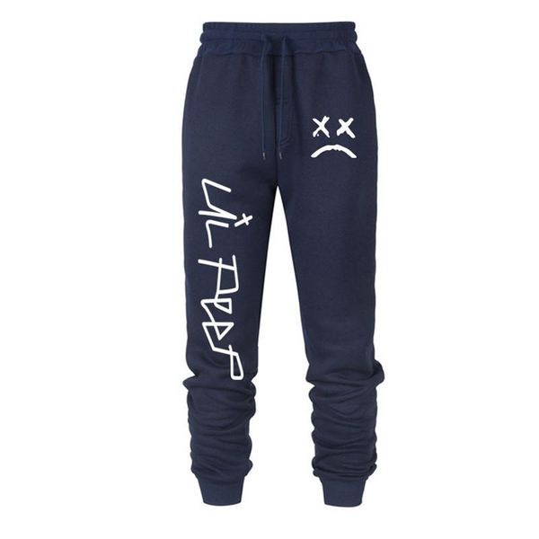 

men's pants lil peep running jogging men cotton soft bodybuilding joggers sweatpants long trousers sport training, Black