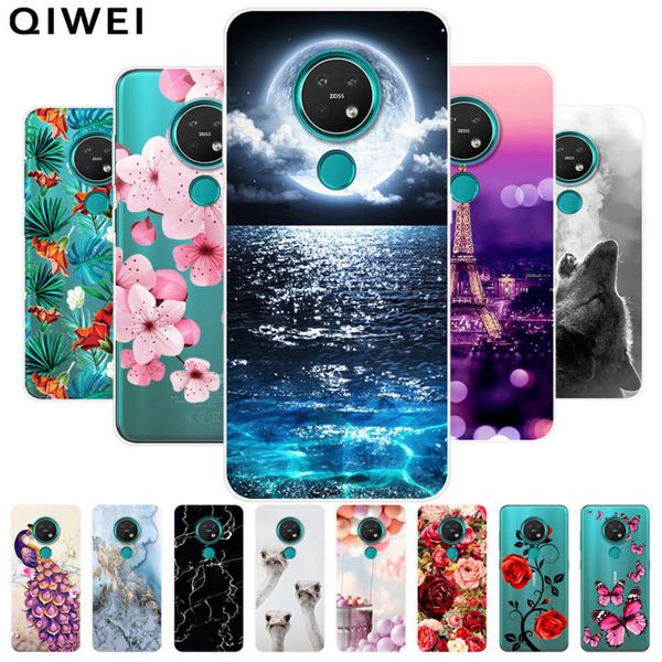 

bgrftransparent tpu flower silicone 7.2 2019 case, nokia 6.2 layerswza