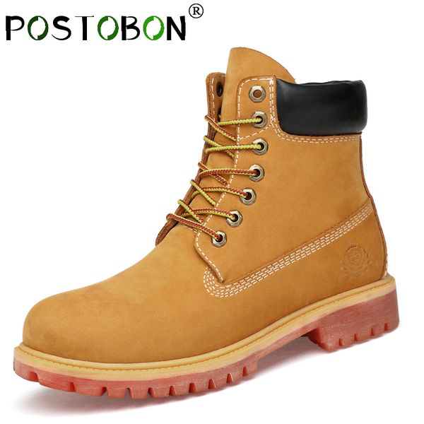 

men casual big size36-47 genuine leather boots men waterproof suede autumn winter boots high ankle snow shoes t200610, Black