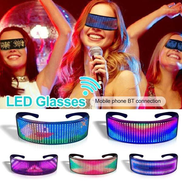 

party bluetooth led glasses disco wine bar app magic dynamic flashing light glass with usb charging halloween christmas1