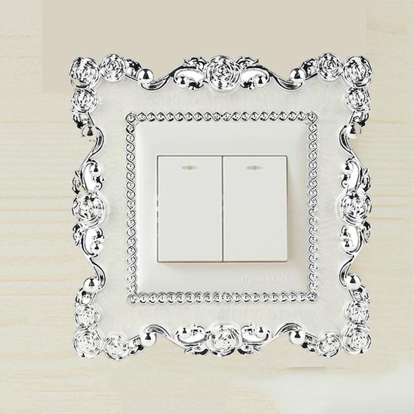 

new resin single light switch surround socket finger plate panel cover for home office decoration wall sticker