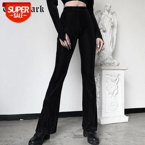 

goth dark vintage streetwear women pants flare harajuku e-girl aesthetic emo grunge female trousers y2k spring 2020 chic #0a7c, Black;white