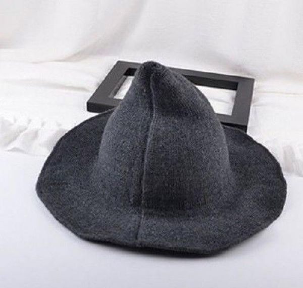 

1 piece modern halloween witch hat woolen women lady made from fashionable sheep wool halloween party hat jllgyk sport77777