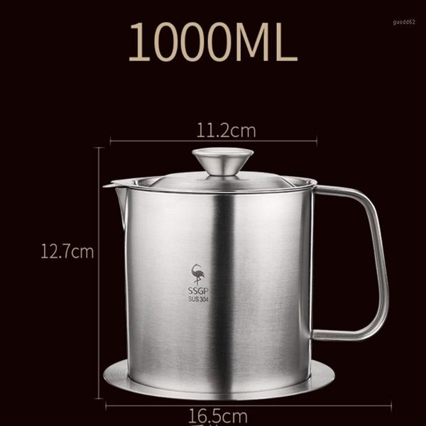 

filter oil filter pot colander reuse fry pot 1000/1500ml polished restaurant1