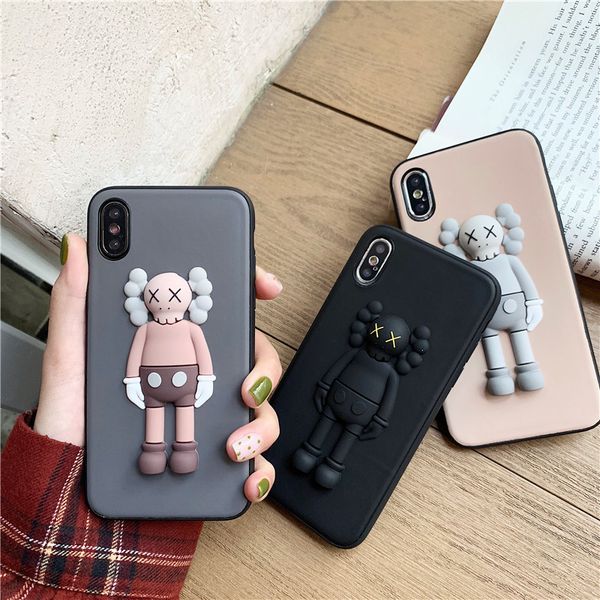 

iphone case designer stereo doll iphone11pro max mobile phone case suitable for 11pro 7/8plus/xr/xs anti-fall couple cases wholesale