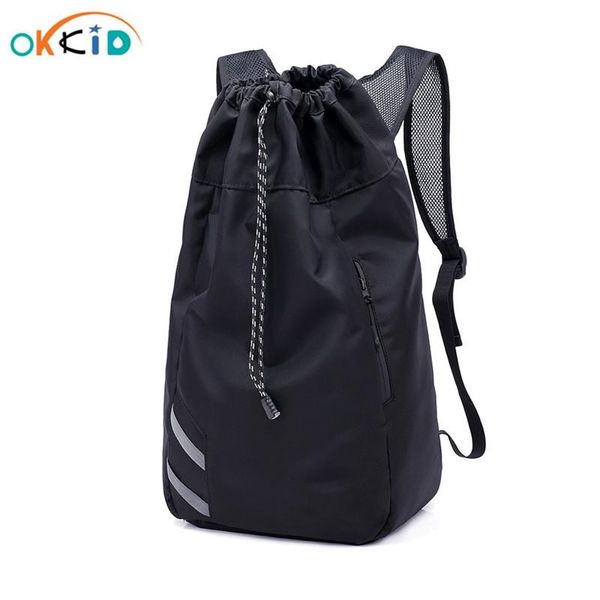 

мужчины drawstring рюкзак сумка мужской bagpack повседневный черный рюкзак для мальчика дорожная сумка для обуви ранцы для мальчиков-подрост