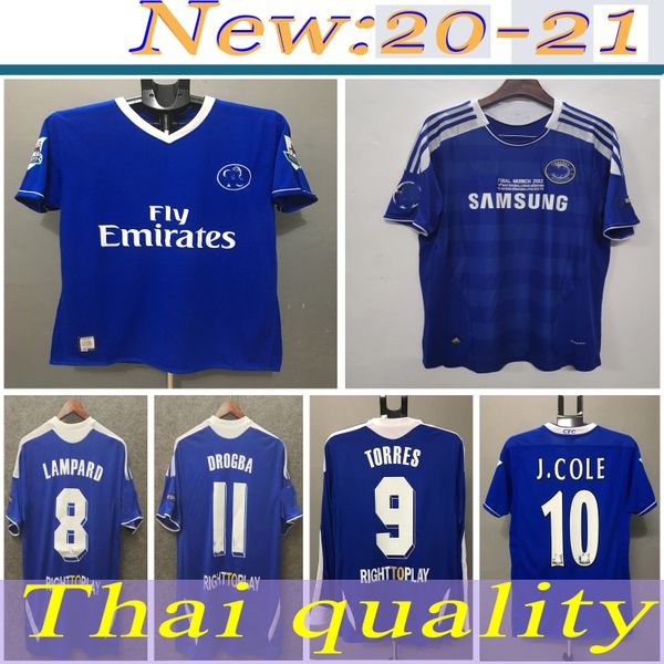 

thai 03 04 05 lampard retro jerseys 2012 classic vintage 2003 2004 2005 soccer jersey drogba football shirt terry maillot de foot, Black;yellow