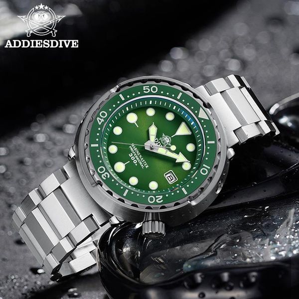 

addities 1975 tuna dive watch c3 светящиеся максимальные часы человек механические часы nh35 sapphire crystal 300m дайвер смотреть погружени, Silver