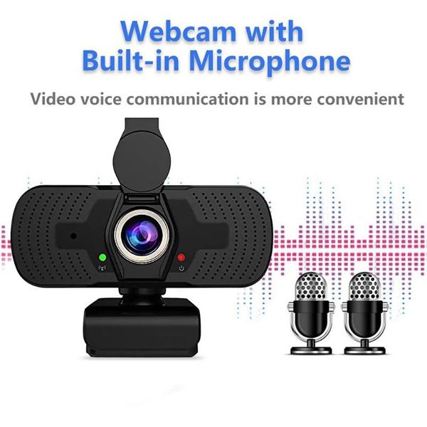 

full hd 1080p usb web camera with microphone conference video online for lap360 rotation deskweb cam online education