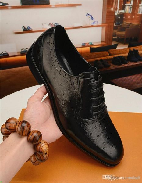 

c5 designeer men dress shoes handmade personality trend paty leather wedding shoes luxury men flats leather oxfords formal shoes 33, Black