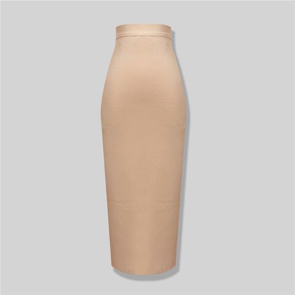

new fashion 8 colors plus size xl  knee length bandage skirt women elastic bodycon summer pencil skirts 78cm, Black