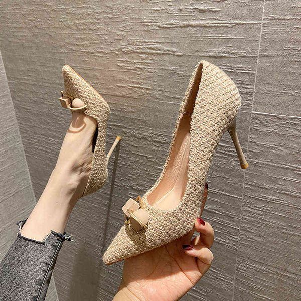 

dress shoes high heels 91806 french small frh temperament high heels 2022 celebrity black thin heel pointed shallow mouth single shoes