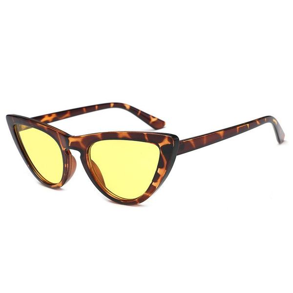 

sunglasses trend triangle women cat eye personality small frame street pography glasses, White;black