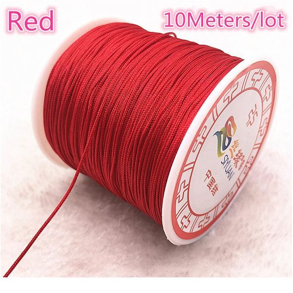 

10m/lot 0.8/1.0mm nylon cord thread chinese knot macrame cord bracelet braided string diy beadin qylwdk