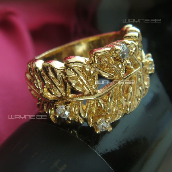 

r189- ladies 18k gold filled engagement wedding ring size 7,9, Silver