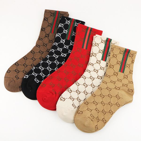 

fashion tide sock net red long tube personality letters women sock autumn and winter combed cotton sock, Pink;yellow