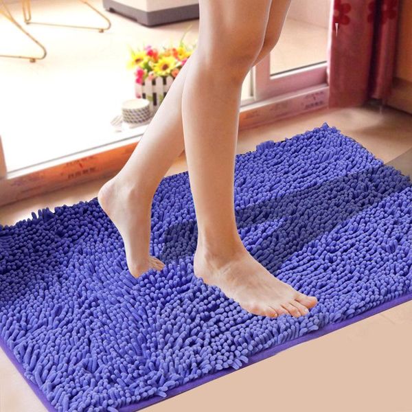 

bath mats chenille toilet mat anti-slip super absorbent bathroom carpet kitchen floor for living room rug alfombra bano
