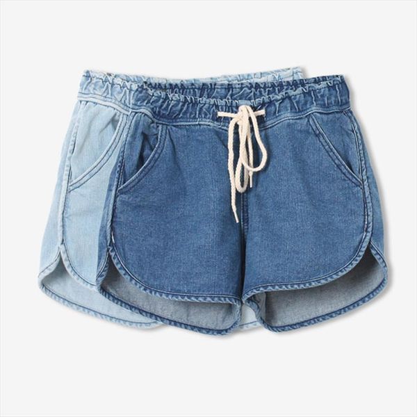 

short jeans women korean style casual blue mid elastic waist loose short denim shorts ladies denim jeans plus size feminine, White;black