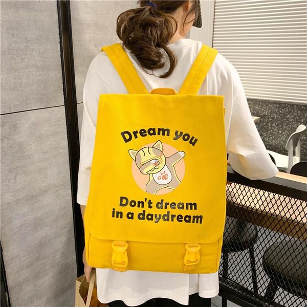 

myt_0239 brand canvas backpack women school bags for teenager girls boys shoulder bag casual solid backpack school mochila mujer