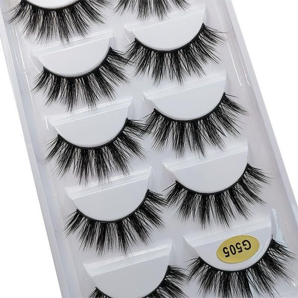 

false eyelashes 5 pairs of 3d faux mink hair a plumes fluffy drama naturally long soft handmade cruel