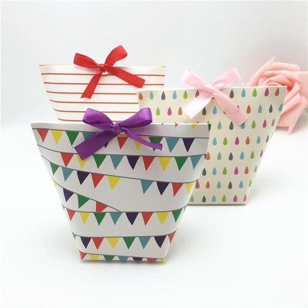 

gift wrap european style candy packing paper box 6x6x10cm wedding party supplies wrapping bag to pack cake/chocolate/cookie