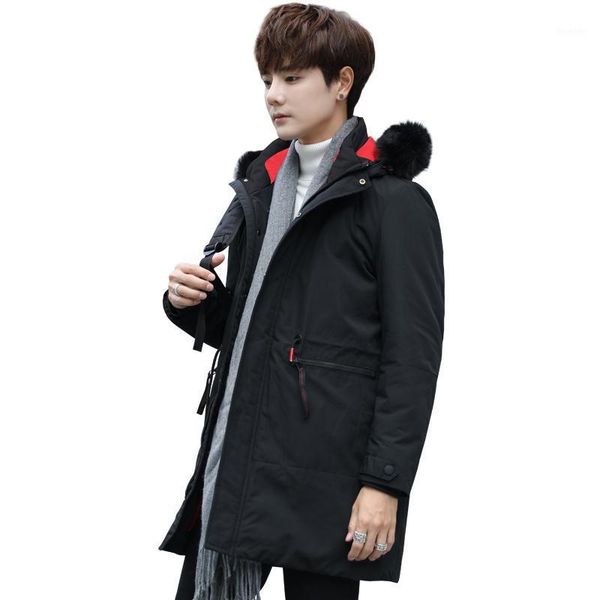 

new style thick winter jacket trend men brand-clothing hooded long warm down coat male quality product liyuct1, Black;brown