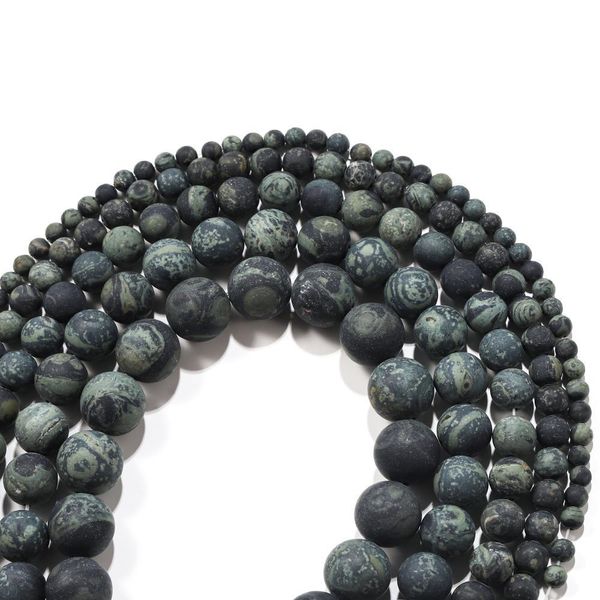 

1strand lot 4 6 8 10mm matte dark green turquoises green eye stone round loose spacer bead for bracelet jewelry makings supplies h jllvxp
