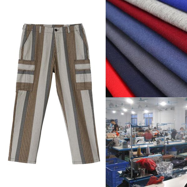 

spring autumn men's casual with fat and straight pants, Black