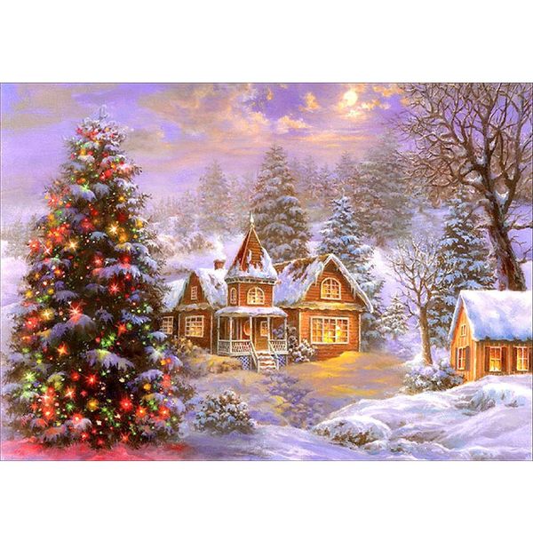 

painting full round diamond 5d embroidery snow christmas trees tree home decor mosaic wall sticker gift