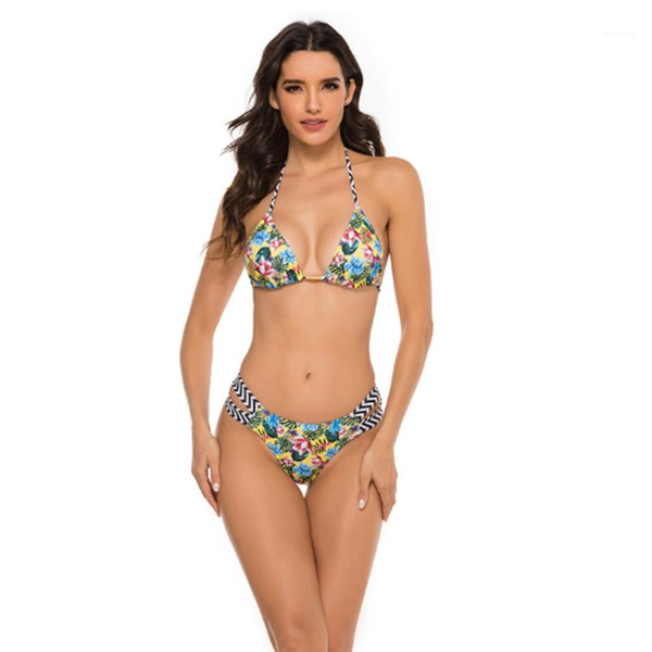 

women's swimwear 2021 summer print swimsuit women 2 pieces bathing suits beach strape bikini set push up bodysuits swimwear1, White;black