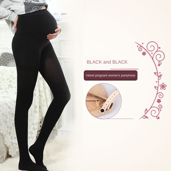 

longsha pregnant women's silk stockings large bottom socks stockings pantyhose stockingssize adjustable anti hook silk spring and autum, Black