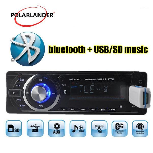 

auto radio support usb/sd/eq/bluetooth/fm/aux/clock function 1 din car radio in hand-call mp3 player1