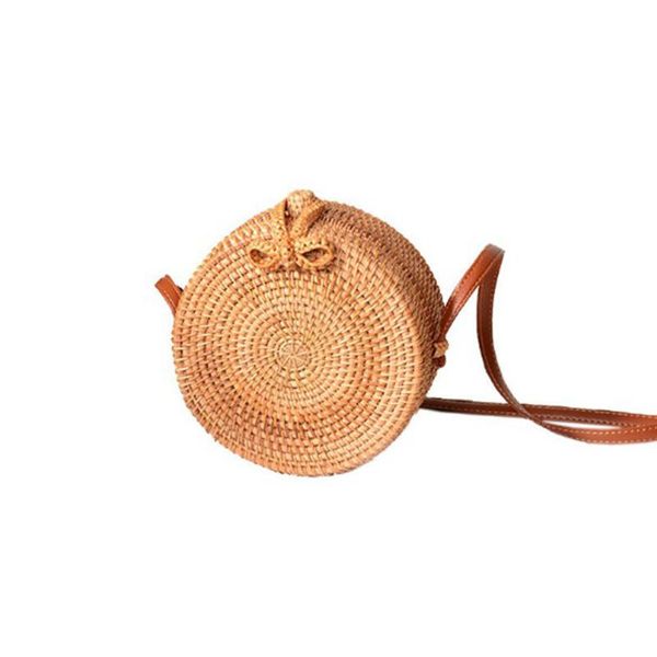 

женская мода лето ротанг сумки круглый квадратный мешок соломы ручной работы сплетенный бич crossbody сумки круг bohemia бали сумки