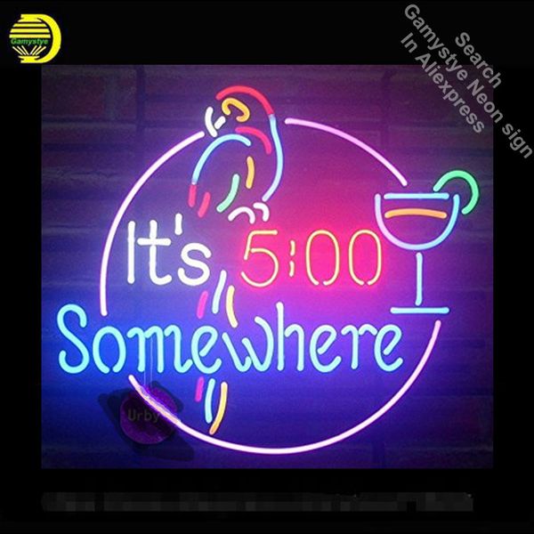 

17x14 его 5 00 где-то parrot неоновый знак handmade real glass tube гарантия качества handcraft неоновые огни старинные лампы