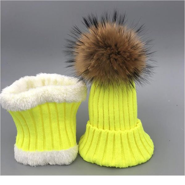 

2020 winter hat for women girl knitted hat keep warm beanies with natural fur pom pom hat wom jllksw