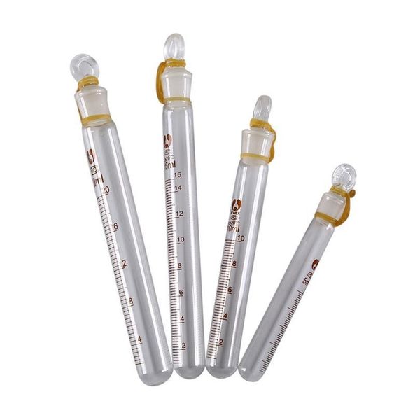 

1pc glass tube graduated lab clear glass test tube round bottom with ser glassware lab supplies 5/10 bbyury